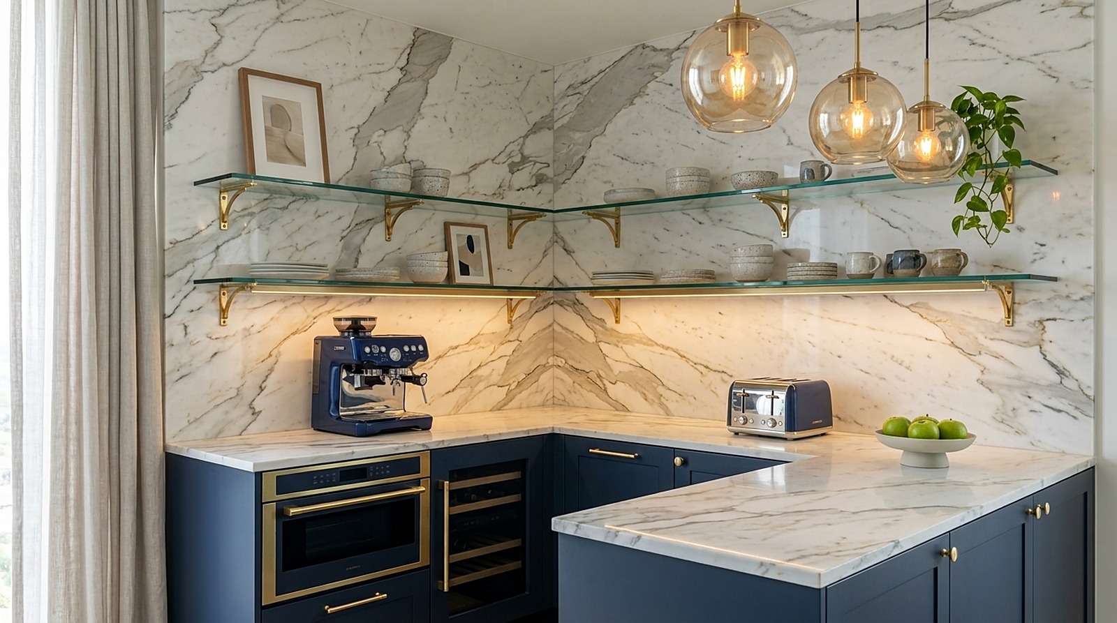 Built-in shelving and workspace in a Retired Fam Investors unit